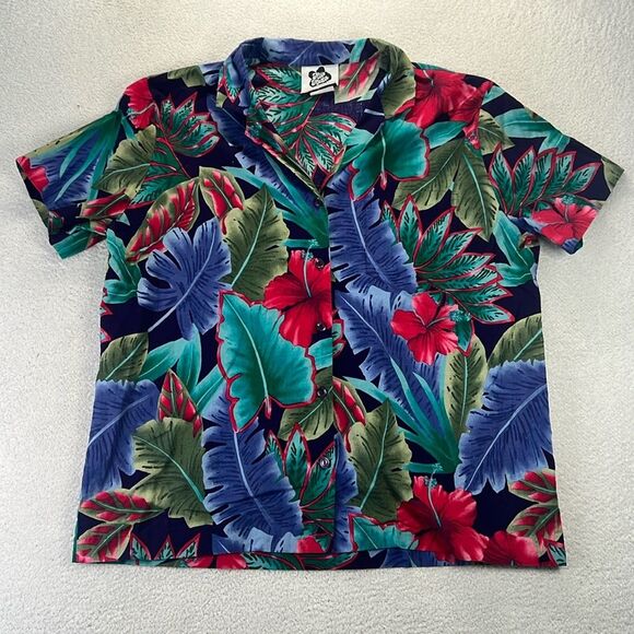 Hilo Hattie Women's Vintage Hawaiian Button Up Shirt Size Large - Picture 1 of 7